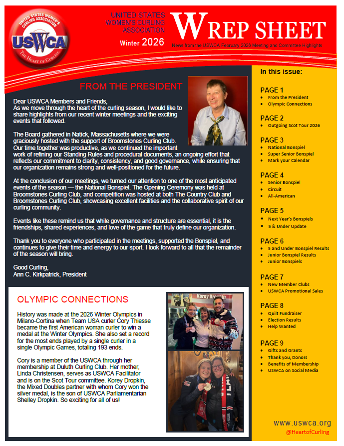 Winter 2026 Wrep Sheet