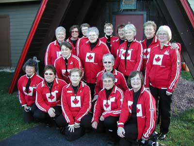Waiting for the arrival of the Canadians outside Chicago Curling Club. 
