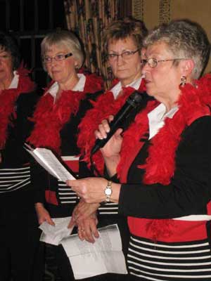 Manitoba Friendship tour members entertain at the Closing Banquet. 